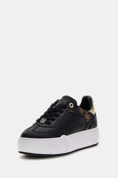 Guess Pantofi negri pentru femei SWOLE FLPSWOFAL12-BLACK