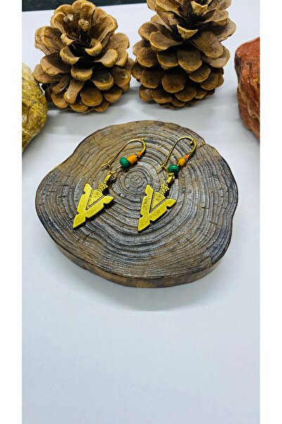 Porsuk Alternatif Handmade Ethnic Authentic Brass Women's Design Earrings