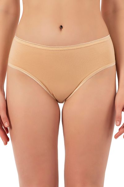 ÖZKAN underwear Özkan 6121 6 Pack Women's Cotton Lycra Single Jersey High Waist Bato Panties