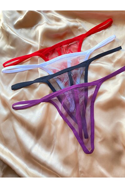 Maly Love Kadın 4lü Paket Çok Renkli Tanga String