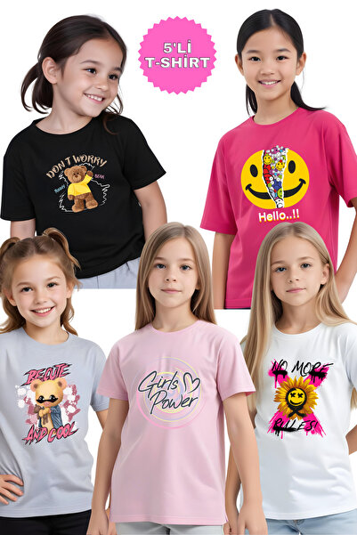 FYK COLLECTİON 5-dijelna majica za devojčice - Nema više emojija, Cool Worry ...