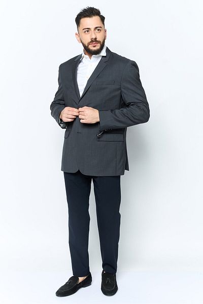 Calvin Klein Men Fitted Textured Blazer, Dark Grey