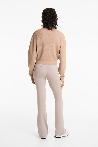 Oysho Knit crop jumper with crossover design