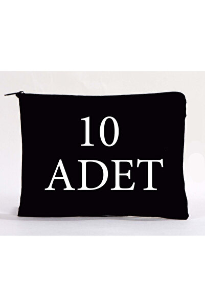 Boom town حقيبة مكياج سوداء وحامل أقلام 10 قطع مناسبة