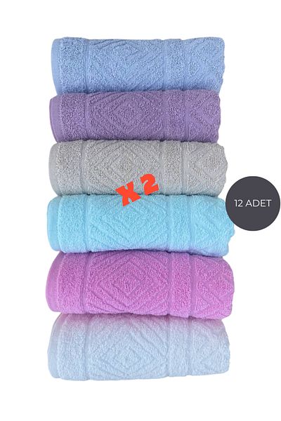 Sudem Home Collection 50*90 cm 100% Cotton Soft Hand Towels - 3Pcs, 6Pcs and 12Pcs Prism