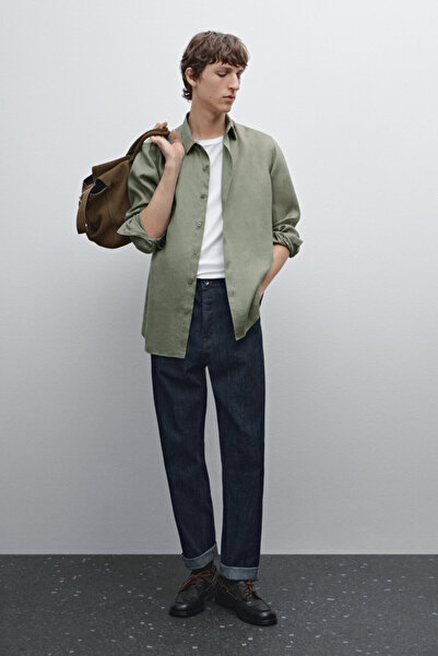 Massimo Dutti Hafif %100 keten gömlek