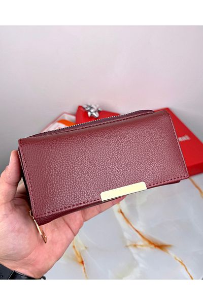 patideri Large Women's Wallet with Zipper Coin Compartment