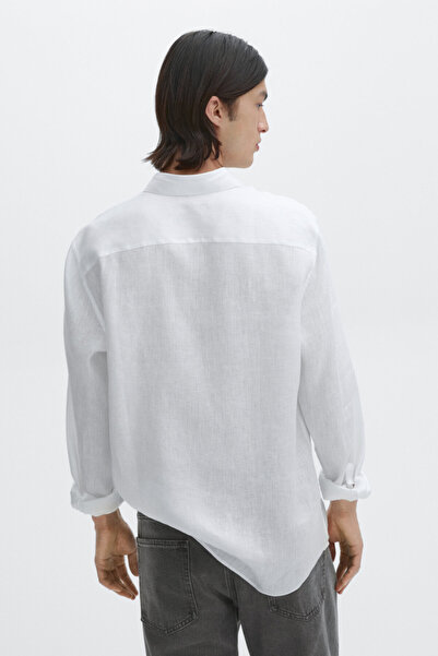 Massimo Dutti Hafif %100 keten gömlek