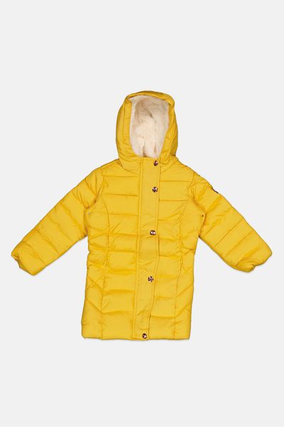 Kensie Girl Toddler Girl Hooded Long Sleeve Quilted Jacket, Yellow