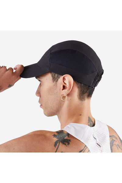 Decathlon Kiprun Adult Running Cap - Black - Kiprun V2