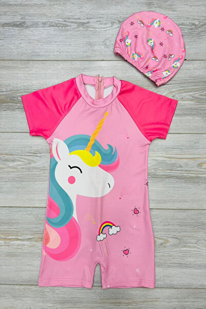 My Kids Wear Κοριτσίστικο μαγιό με μοτίβο κινουμένων σχεδίων με φερμουάρ