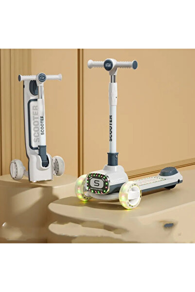 Little Story Little Story Kids Scooter w/ Ride On & Push Handle - Grey