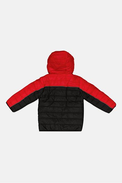 Weatherproof Kids Boy Hooded Reversible Parka Jacket, Red/black