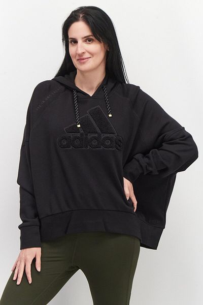 adidas Women Plus Size Brand Logo Long Sleeve Sweatshirt, Black
