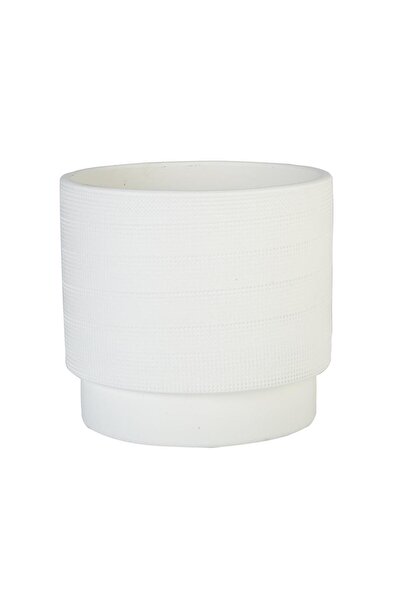 Vitale Βάζο Κεραμικό Βάφλα Λευκό 24x22 cm AK.JH0036