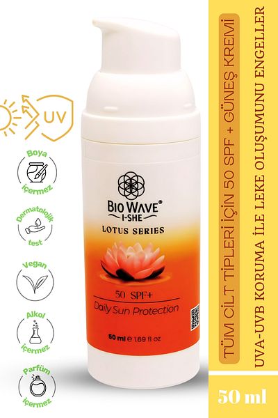 BIO WAVE 50 SPF 50 ml Protective Sun Cream - Daily Sun Protection for All Skin Types