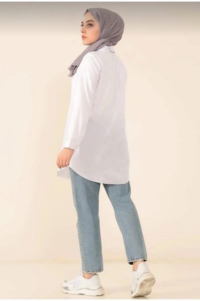 Mine'nspolo Γυναικείο μακρύ πουκάμισο Hijab Tunic