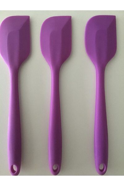 PİNK ROSE Silicone Spatula Set (Lila Purple)