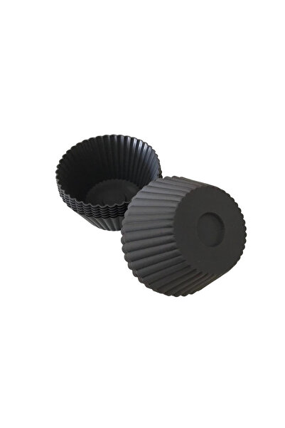 PİNK ROSE قالب كيك صغير من السيليكون مكون من 12 قطعة من بايبي بيربل أنثراسيت،...