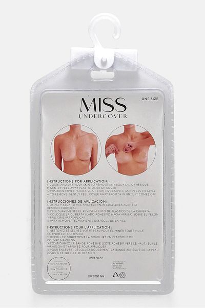 Miss Undercover Women Textured Nipple Pad, Black