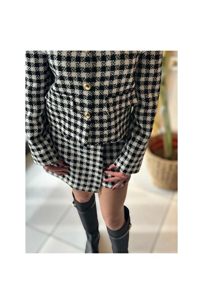Genel Markalar Düğmeli Şort Etek