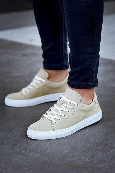 TB Terzi Bey Tb-122 Terzi Bey Beige Suede ψηλή σόλα με κορδόνια casual ανδρικά παπούτσια