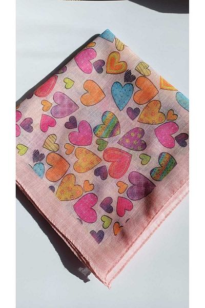 EMKSHOP Children's Headscape Scarf 100% Cotton Produced Lightweight Sweatproof (80 * 80 cm)