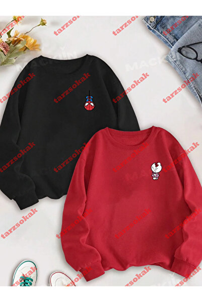 Tarzsokak Hello Kitty Spiderman Sa deznom okrugla kragna Dukserica - Set od 2