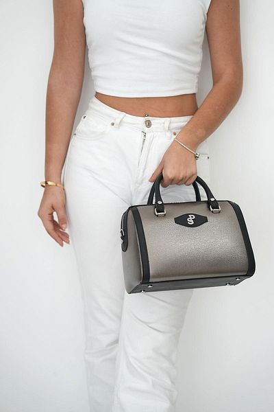 Silver Polo Platinum - Black Sp1091 Women's Handbag
