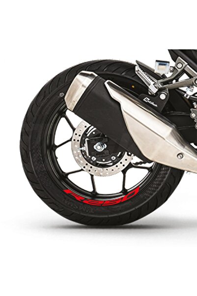 Motiker RKS R250 Motosiklet Jant İçi Sticker Etiket Modeli Kırmızı