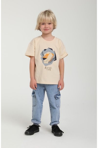 Jack Lions Cargo Pocket Half Elastic Waist Jeans