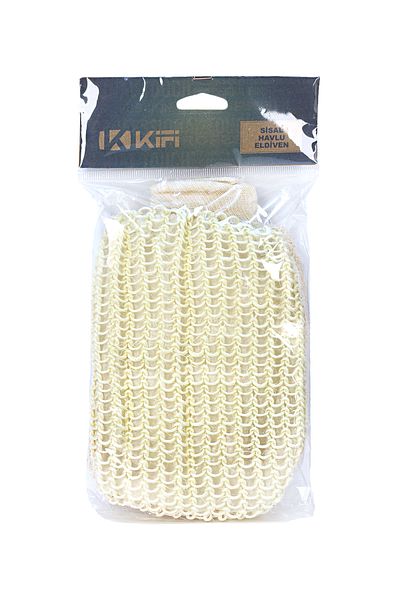 Kifi Natural Sisal Towel Gloves - Double Sided Kf1020