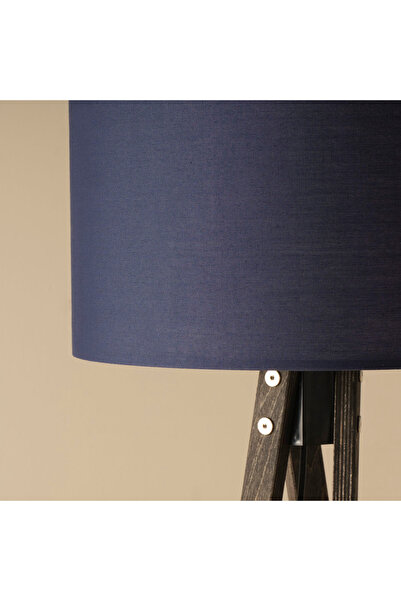 Bella Maison Bella Ahşap Lambader Siyah-Lacivert (40x40x125 cm)