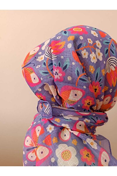 EMKSHOP Children's Headscape Scarf 100% Cotton Produced Lightweight Sweatproof (80 * 80 cm)