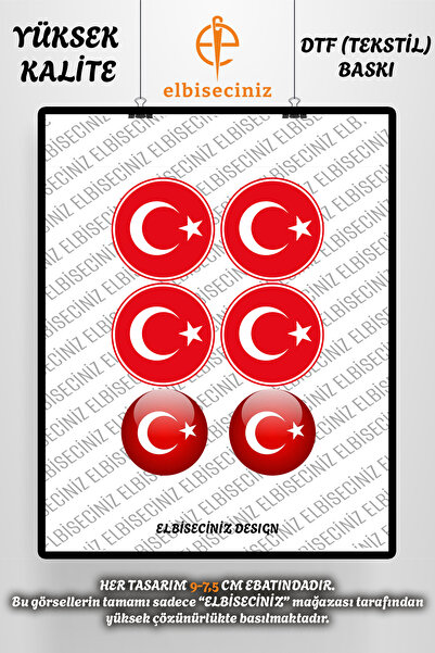 VİZYON İKRA "AYYILDIZ" Kumaşa Ve Deriye Baskı Kumaş Aplike Yama Ütü Ile Yapış...