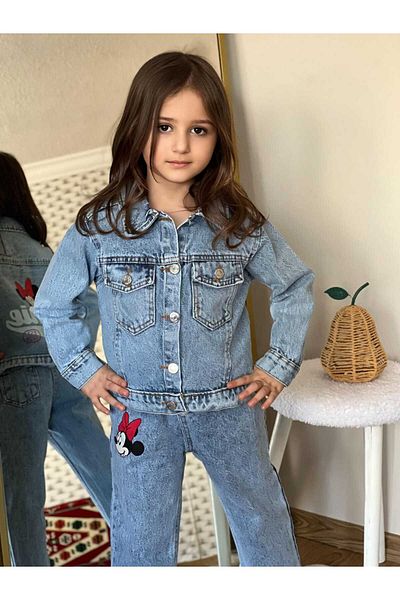 CoolCix New Season Minnie Printed Jacket and Pants 2-Piece Suit