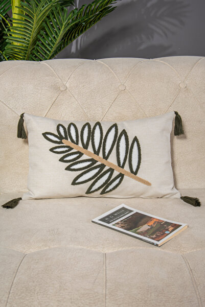 Bade Design Punch Nakışlı Kırlent Kılıfı Yastık Kılıfı Dikdörtgen 30x50 2'li