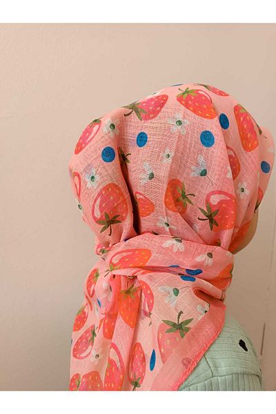 EMKSHOP Children's Headscape Scarf 100% Cotton Produced Lightweight Sweatproof (80 * 80 cm)