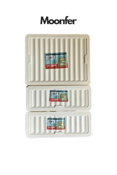 MOONFER 3-Piece Cream Color Freshbox Set Storage Container Suitable for Microwave and Freeze