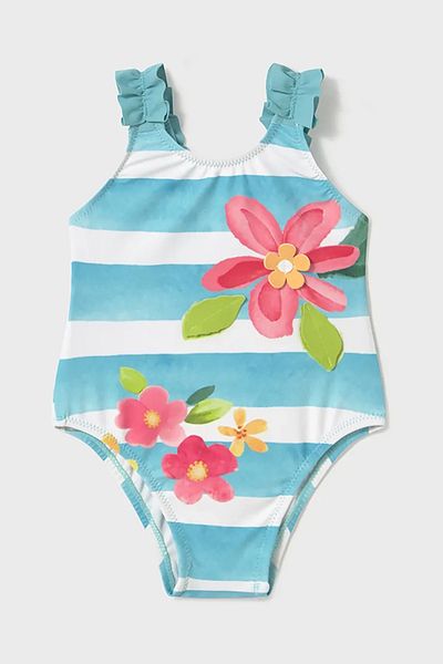 MAYORAL 1741 Girl's Floral Patterned Swimsuit