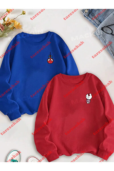 Tarzsokak Hanorac cu decolteu cu model Hello Kitty Spiderman - Set de 2