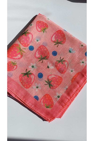 EMKSHOP Children's Headscape Scarf 100% Cotton Produced Lightweight Sweatproof (80 * 80 cm)