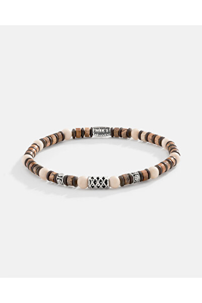 MEKS JEWELS Doğal Taşlı Gümüş Erkek Bilekliği
