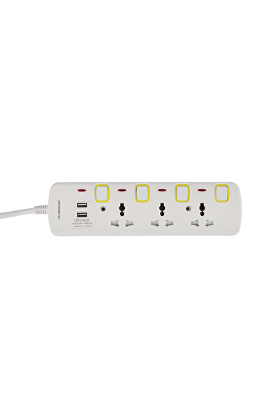Olsenmark 3-way Extension Socket with Individual Switches- OMES1863D