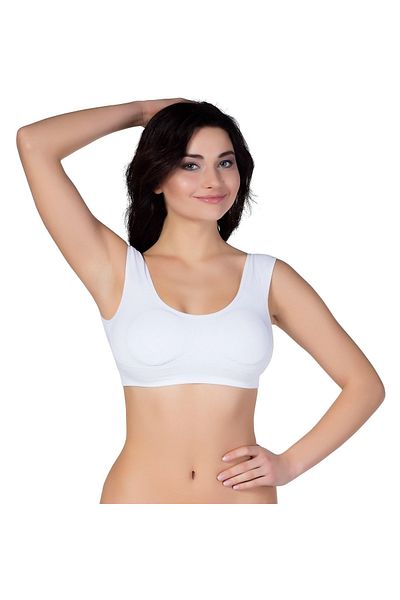 ZBTEKS Bustier Bra with Thick Straps and Recovery Pads