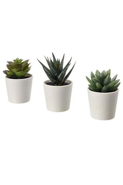 IKEA Premium Ποιότητα Προϊόντος Σχεδιασμός Εντυπωσιακό Εύκολο Καθάρισμα 3 τεμάχια 6 εκ. Τεχνητό φυτό σε γλάστρα Κάκτος FEJKA