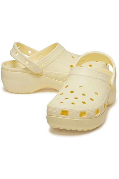Crocs Classic Platform Clog W Women's Slippers Cr206750-Crc.76O Cream-39-40