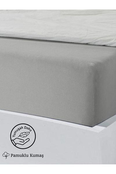 Kamdu 100X200Cm Premium Ranforce Cotton Single Fitted Sheet with Pillow Gift