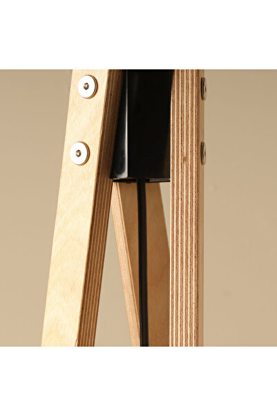 Bella Maison Bella Ahşap Lambader Antrasit-Huş (40x40x125 cm)