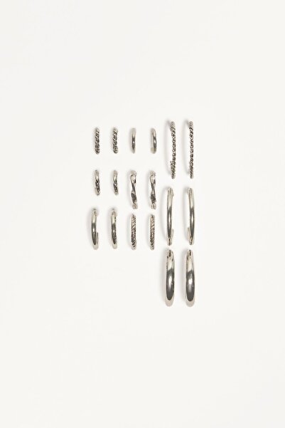 Bershka 9'lu halka küpe seti